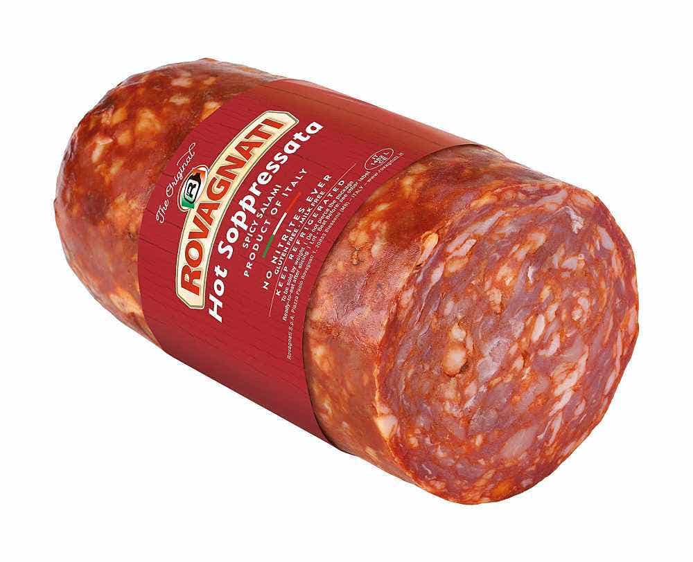 Wholesale Rovagnati Hot Soppressata Spicy Salami 3.3 Lb- Bulk