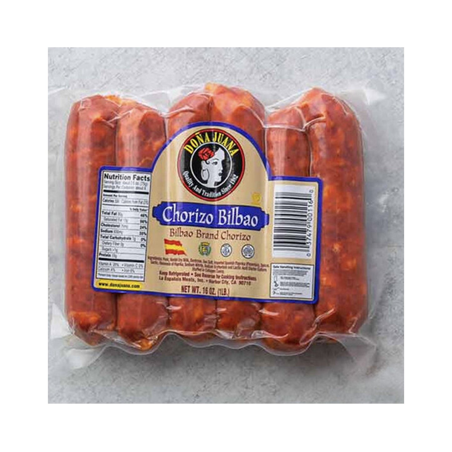 Wholesale Dona Juana Chorizo Bilbao 1lb- Bulk
