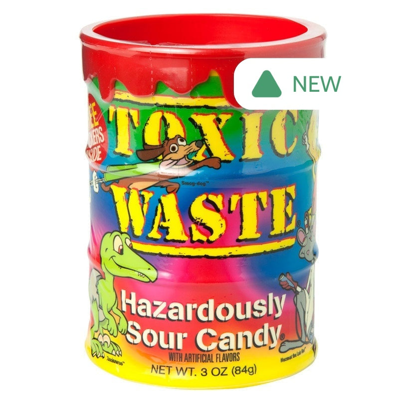 Wholesale Toxic Waste Tye Dye Sour Candy Bank 3 Oz- Bulk