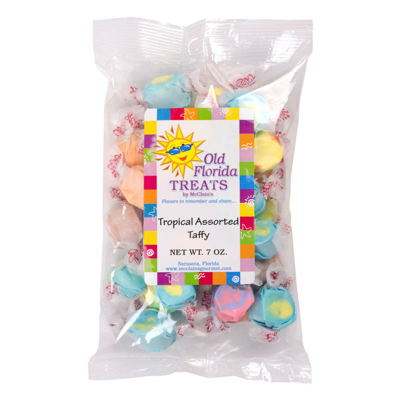 Wholesale Old Florida Treats Tropical Assorted Taffy 7 Oz Bag *Fl Dc Only*- Bulk