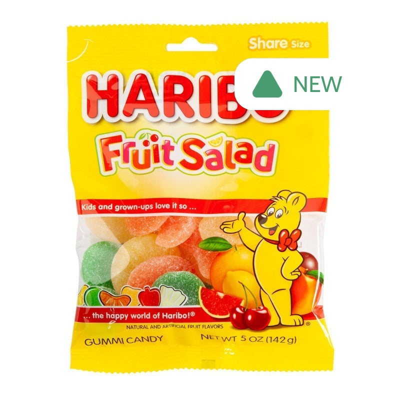 Wholesale Haribo Fruit Salad Gummi Candy 5 Oz Peg Bag- Bulk