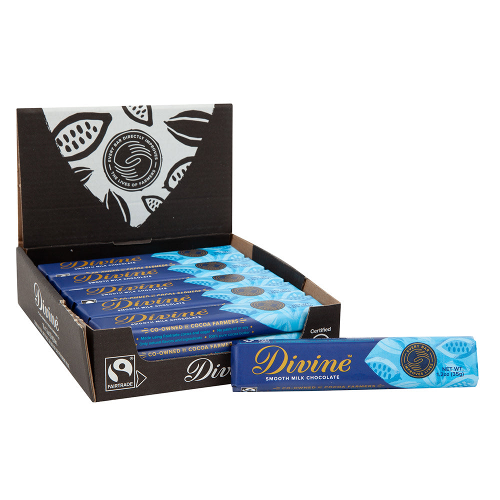 Wholesale Divine Milk Chocolate 1.2 Oz Snack Bar- Bulk