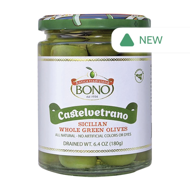 Wholesale Bono Castelvetrano Sicilian Whole Green Olives 6.4 Oz Jar- Bulk