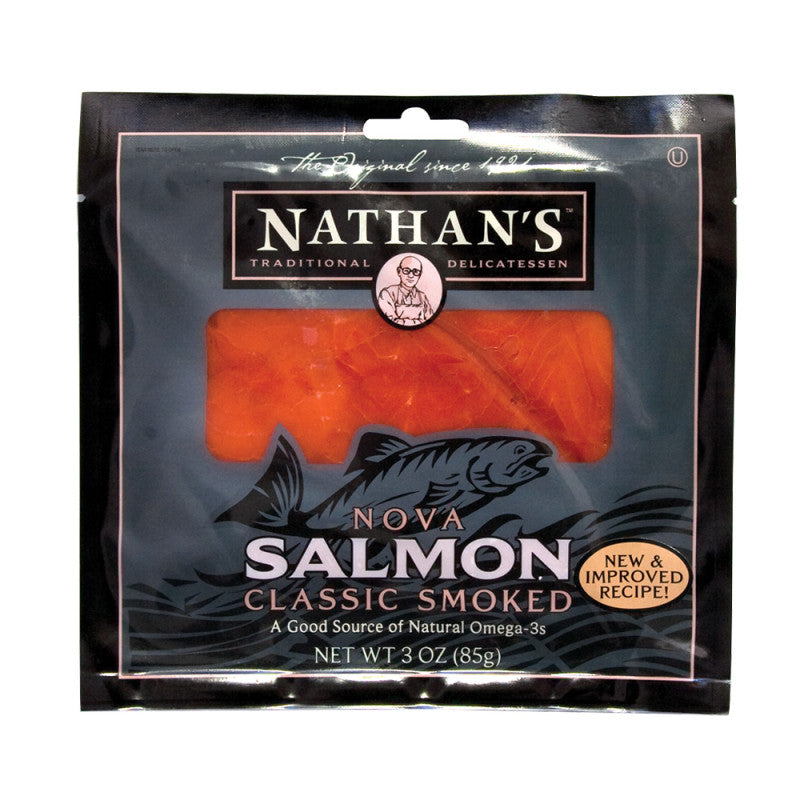 Wholesale Nathan's Cold Smoked Wild Keta Atlantic Caught Salmon 3 Oz- Bulk
