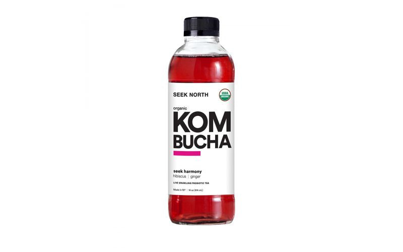 Wholesale Seek North Hibiscus Ginger Kombucha 14 Oz Bottle - 12 Ct- Bulk