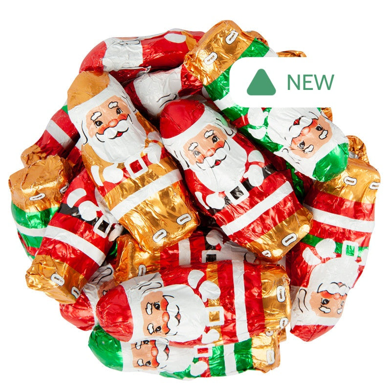 Wholesale Madelaine Mini Milk Chocolate Foiled Santas- Bulk
