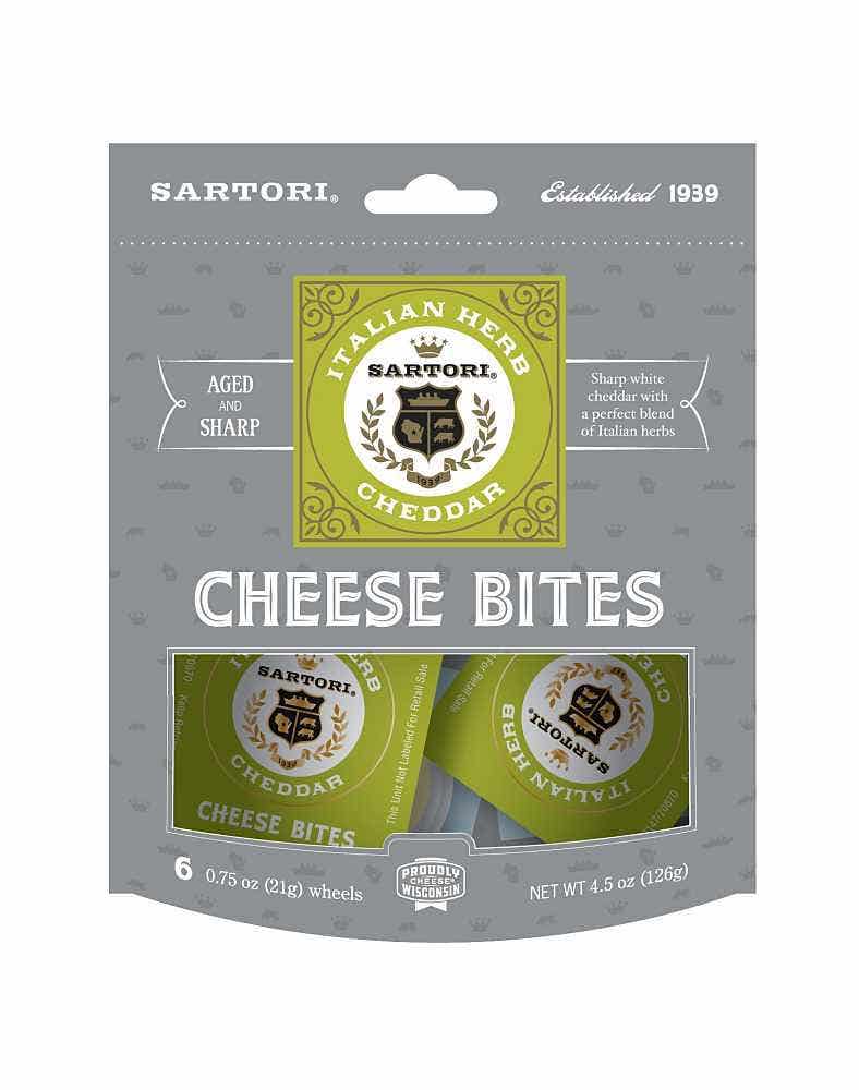 Wholesale Sartori Italian Herb Cheese Bites 4.5 Oz- Bulk