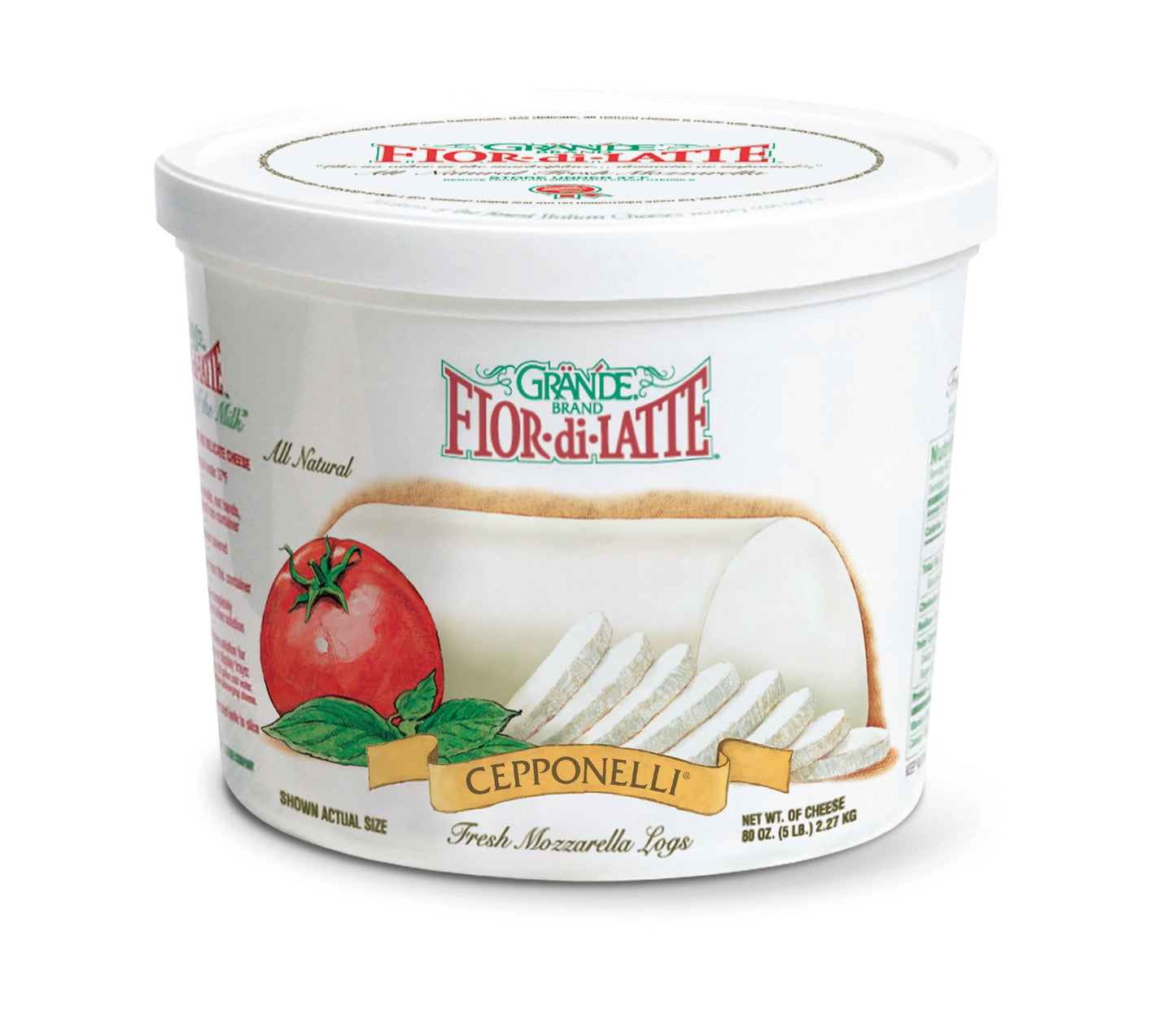 Wholesale Grande Case Cepponelli Fresh Mozzarella Cheese- Bulk