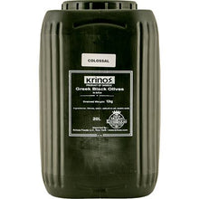 Wholesale Krinos Greek Black Olives Colossal 12Kg Keg- Bulk