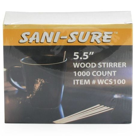 Wholesale BoxNCase Case 5.5In Wood Coffee Stirrers- Bulk
