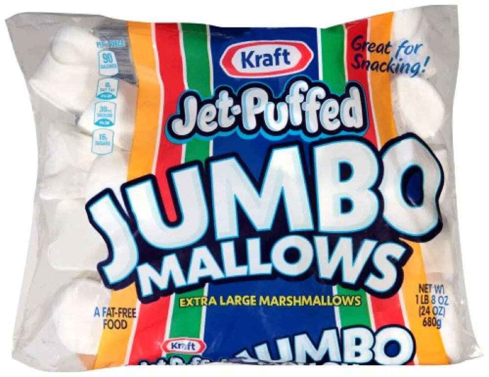 Wholesale Kraft Case Jet Puffed Jumbo Mallows Extra Large Marshmallows- Bulk