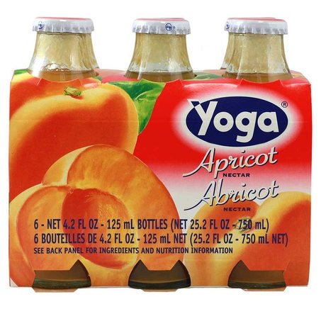 Wholesale Yoga Case Apricot Nectar 6Pk 4.2Oz Glass- Bulk