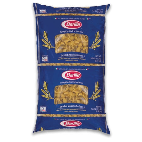 Wholesale Barilla Case Conchiglie Rigati Large Shell Pasta Bulk- Bulk
