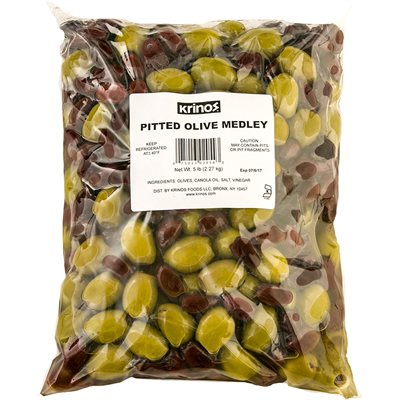Wholesale Krinos Pitted Olive Medley 5Lb Bag- Bulk