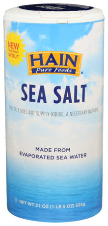 Wholesale Hain Pure Foods Sea Salt 21 oz Bottle- Bulk