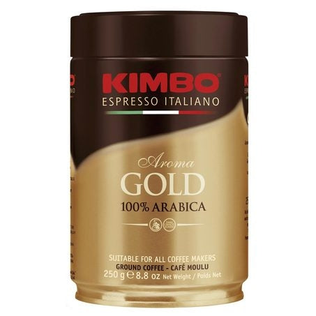 Wholesale Kimbo Case Arabica Ground Espresso Gold Tin- Bulk