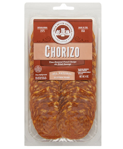 Wholesale Les Trois Sliced Chorizo 4 Oz- Bulk