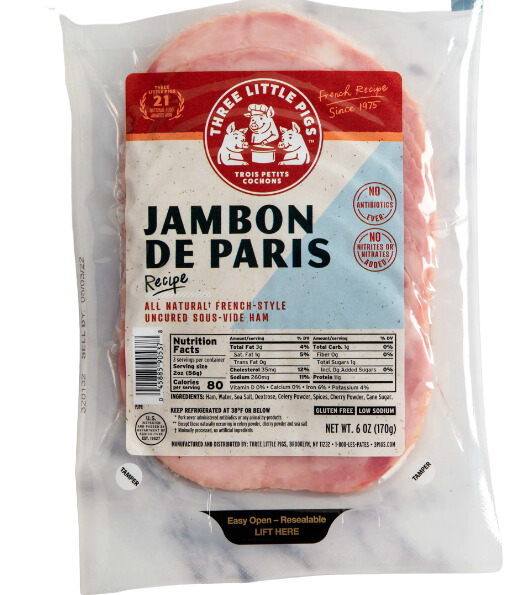 Wholesale Les Trois Jambon De Paris Presliced- Bulk