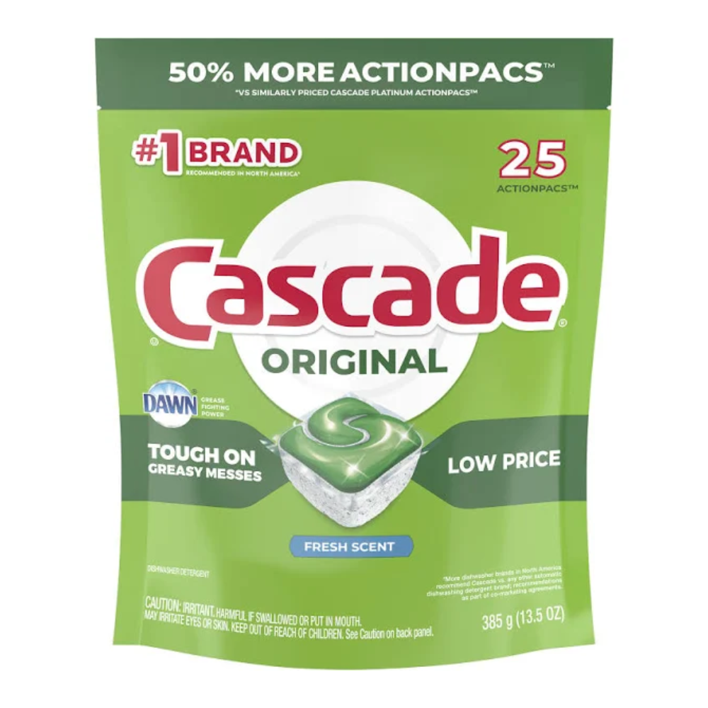 Wholesale Cascade Fresh Scent Dishwasher Pacs | 25 ct- Bulk