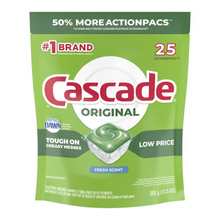 Wholesale Cascade Fresh Scent Dishwasher Pacs | 25 ct- Bulk