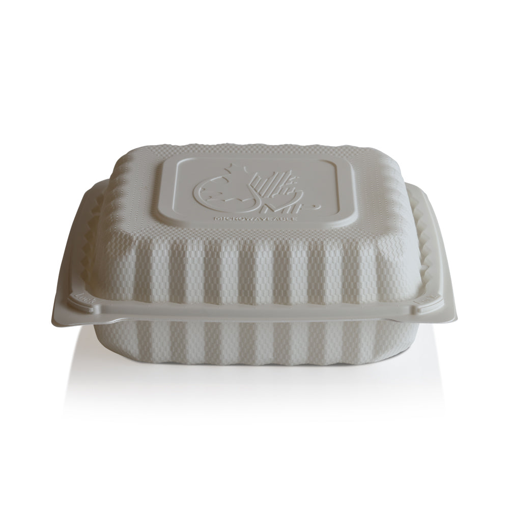 Wholesale Eco Friendly Case 8X8X3 Hinged Container- Bulk