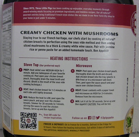 Wholesale Les Trois Gourmet Meal Chickn/Mush- Bulk