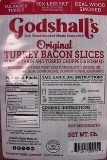 Wholesale Godshall'S Sliced Turkey Bacon16Slc- Bulk