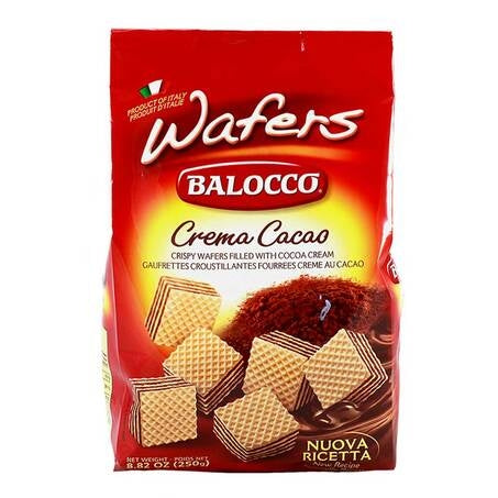 Wholesale Balocco Case Chocolate Cacao Wafer Cookie- Bulk