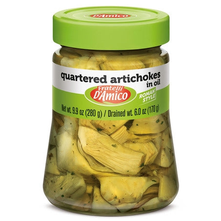 Wholesale D'Amico Sliced Artichokes In Oil | 10.23 oz (290g)- Bulk