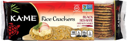 Wholesale Kame Rice Cracker Black Ses Soy- Bulk