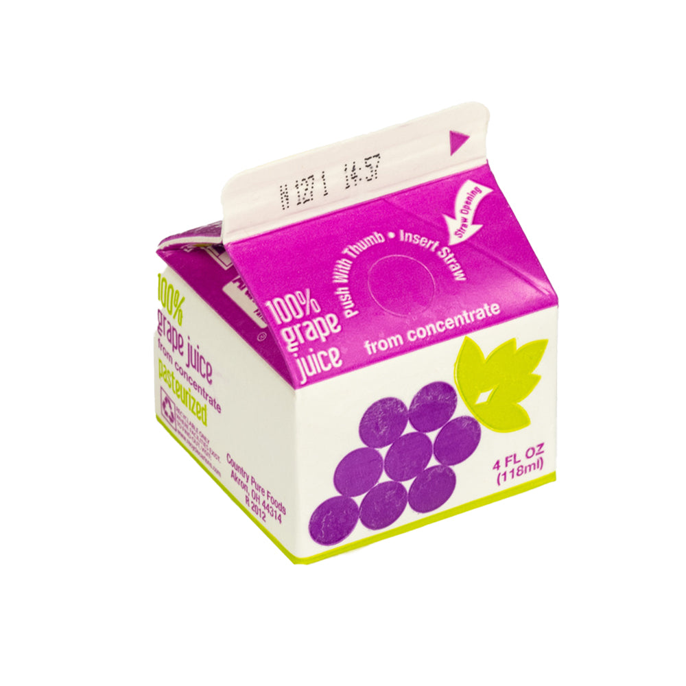 Wholesale Country Pure Grape Juice Frozen 4 Oz Carton | 4 oz- Bulk