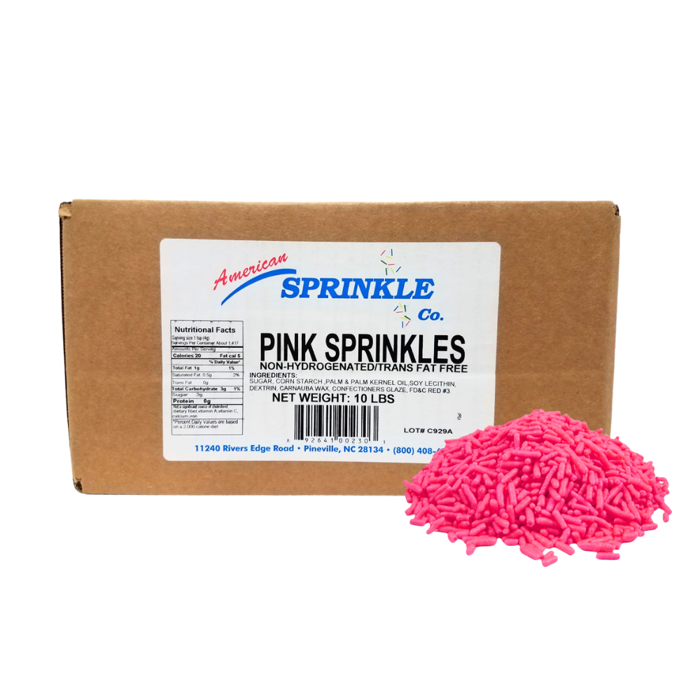 Wholesale Amer Sprinkle Case Pink Sprinkles- Bulk