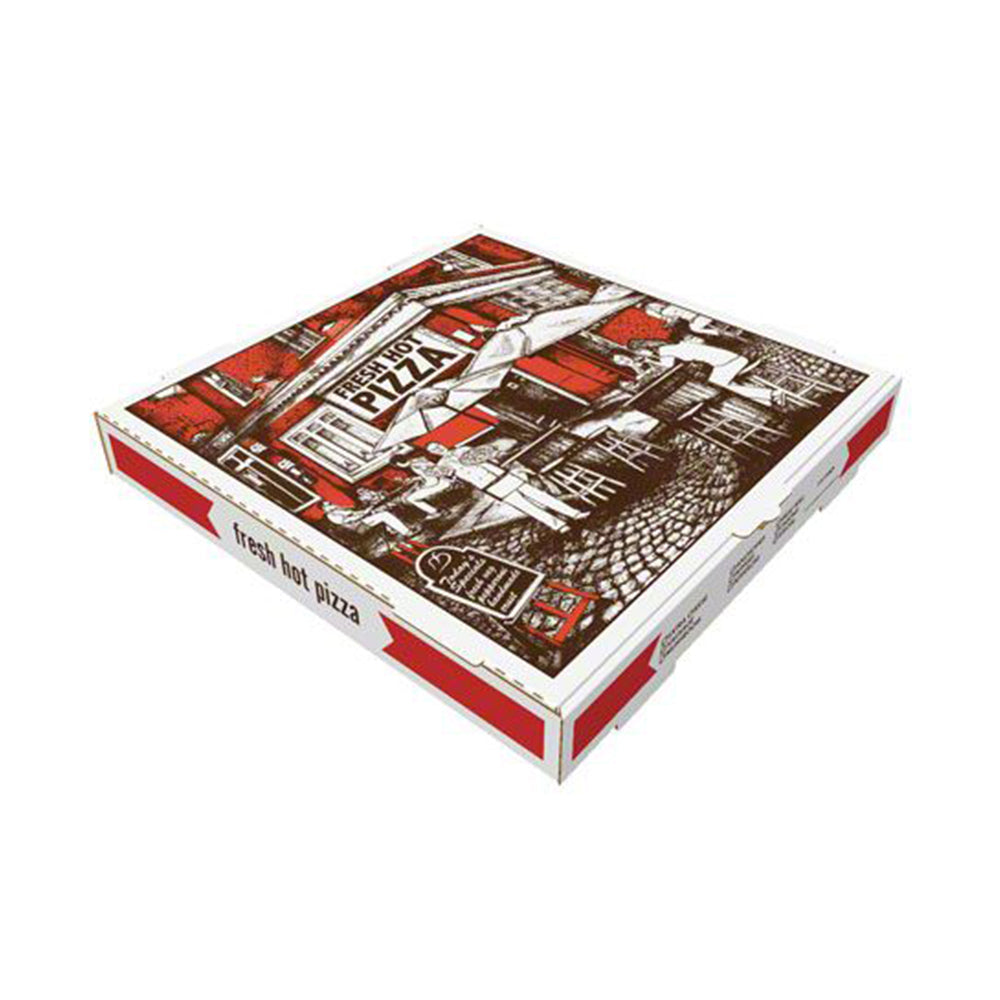 Wholesale E Flute Case 12 Inch White Corrugated Pizza Box E Flute- Bulk