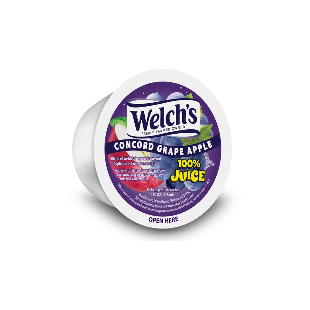 Wholesale Cool Tropics Case Welchs 100% Concord Grape Apple Juice Cup- Bulk