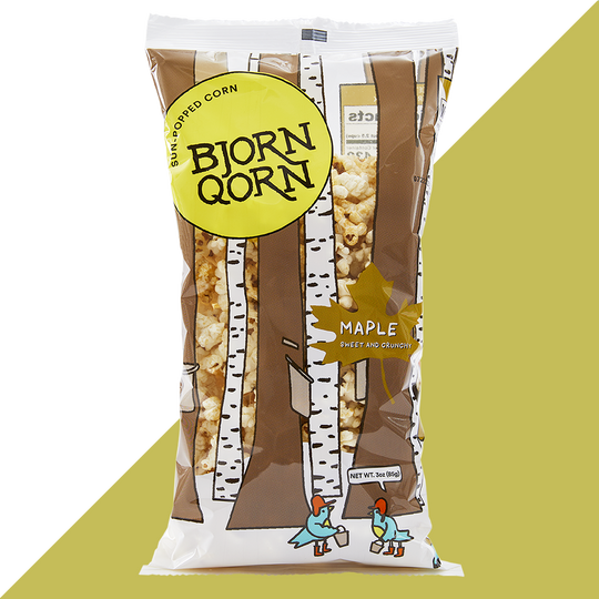 Wholesale Bjorn Qorn Maple Popcorn 3Oz- Bulk