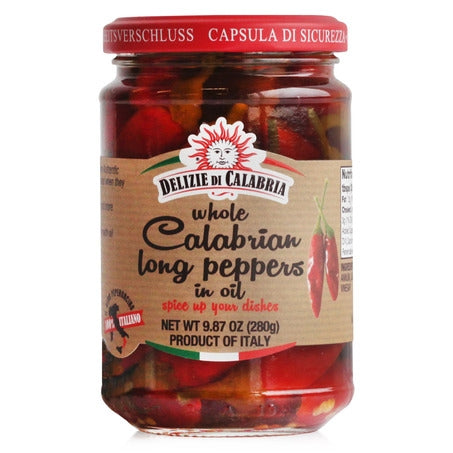 Wholesale Delizie Di Case Calabrian Longhot Peppers Extra Hot- Bulk