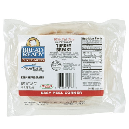 Wholesale Hormel Each Sliced Smoked Turkey- Bulk