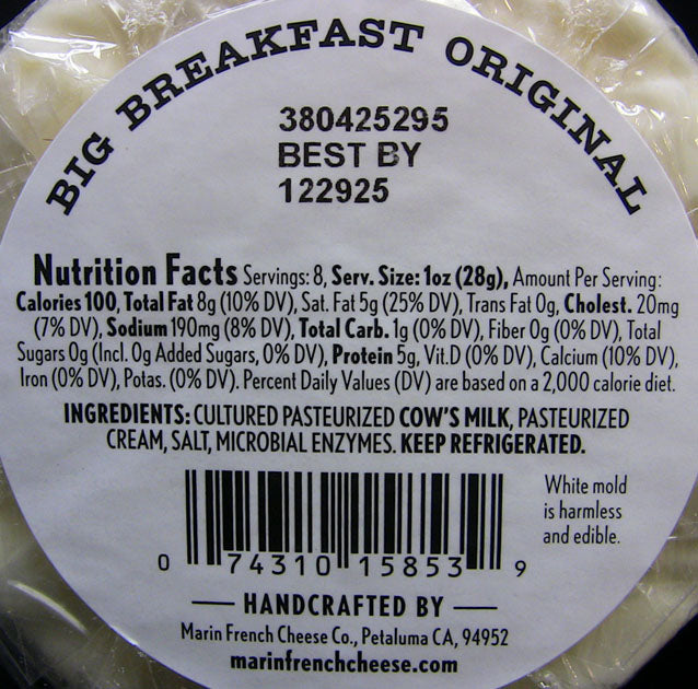 Wholesale Marin Big Breakfast French Brie- Bulk