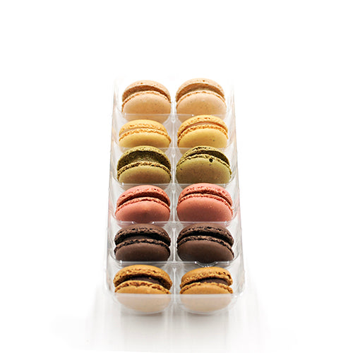 Wholesale White Toque Assorted Mini Macarons- Bulk