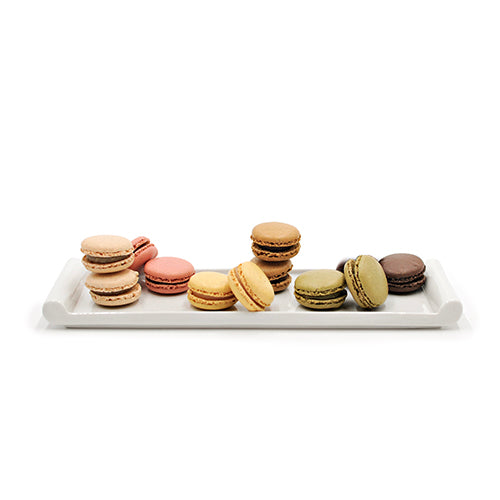 Wholesale White Toque Assorted Mini Macarons- Bulk