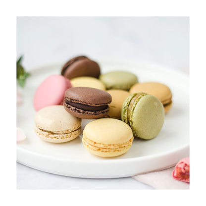 Wholesale White Toque Assorted Mini Macarons- Bulk