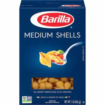 Wholesale Barilla Dried Medium Shell Pasta 16oz- Bulk