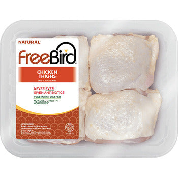 Wholesale Freebird Chicken Antibiotic Free Chicken Thigh 18lb- Bulk