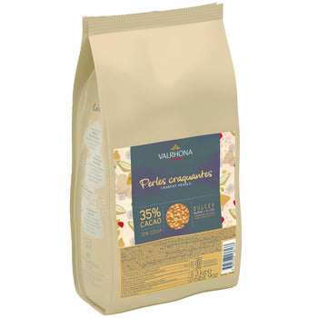 Wholesale Valrhona 35% Dulcey Chocolate Crunchy Pearls 3kg- Bulk
