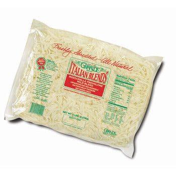 Wholesale Grande Shredded Mozzarella & Provolone Cheese Blend 5lb- Bulk