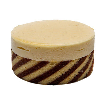 Wholesale Symphony Pastries Vanilla Bourbon Mousse Cake 3"- Bulk