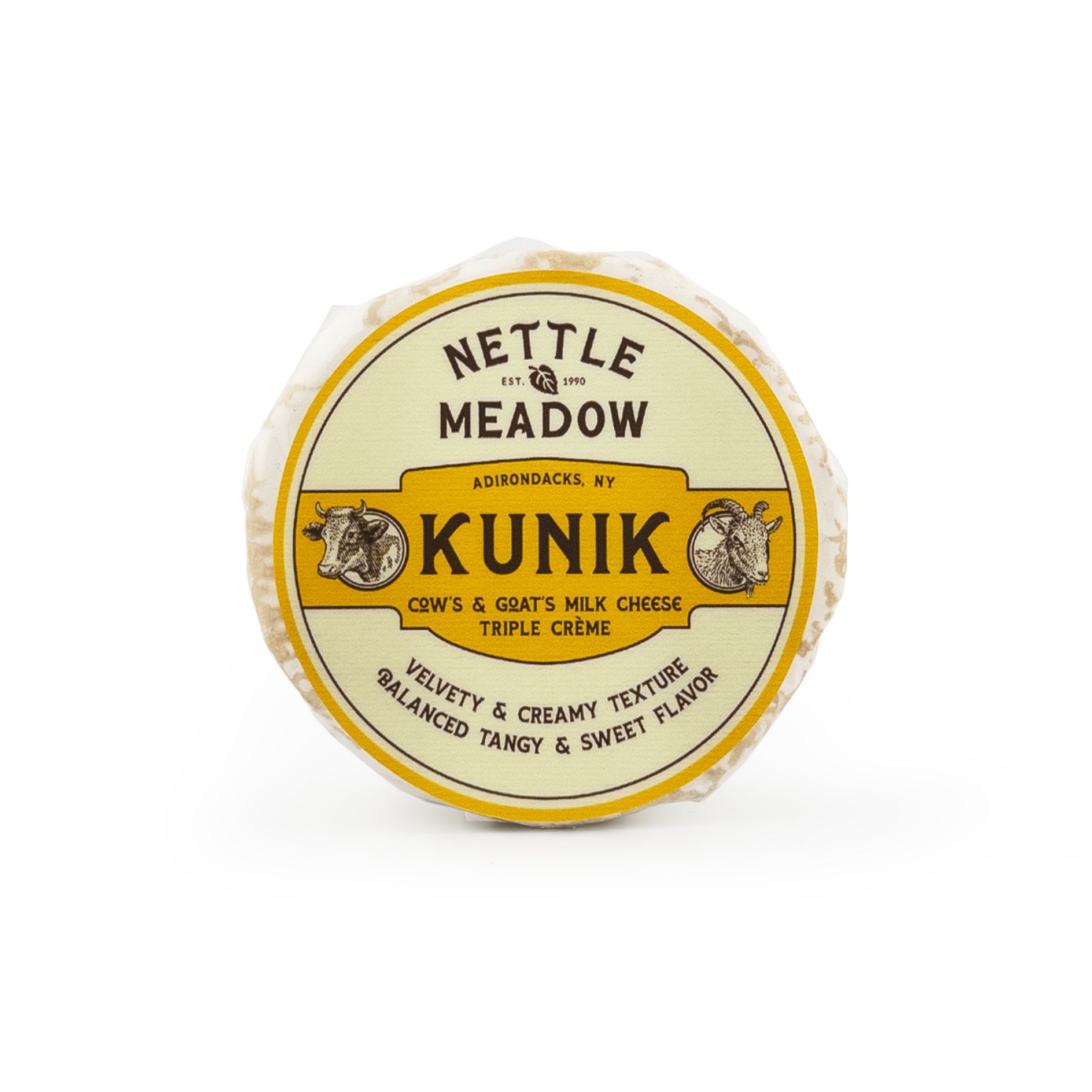 Wholesale Nettle Meadow Kunik Buttons Triple Creme Cheese 8oz- Bulk