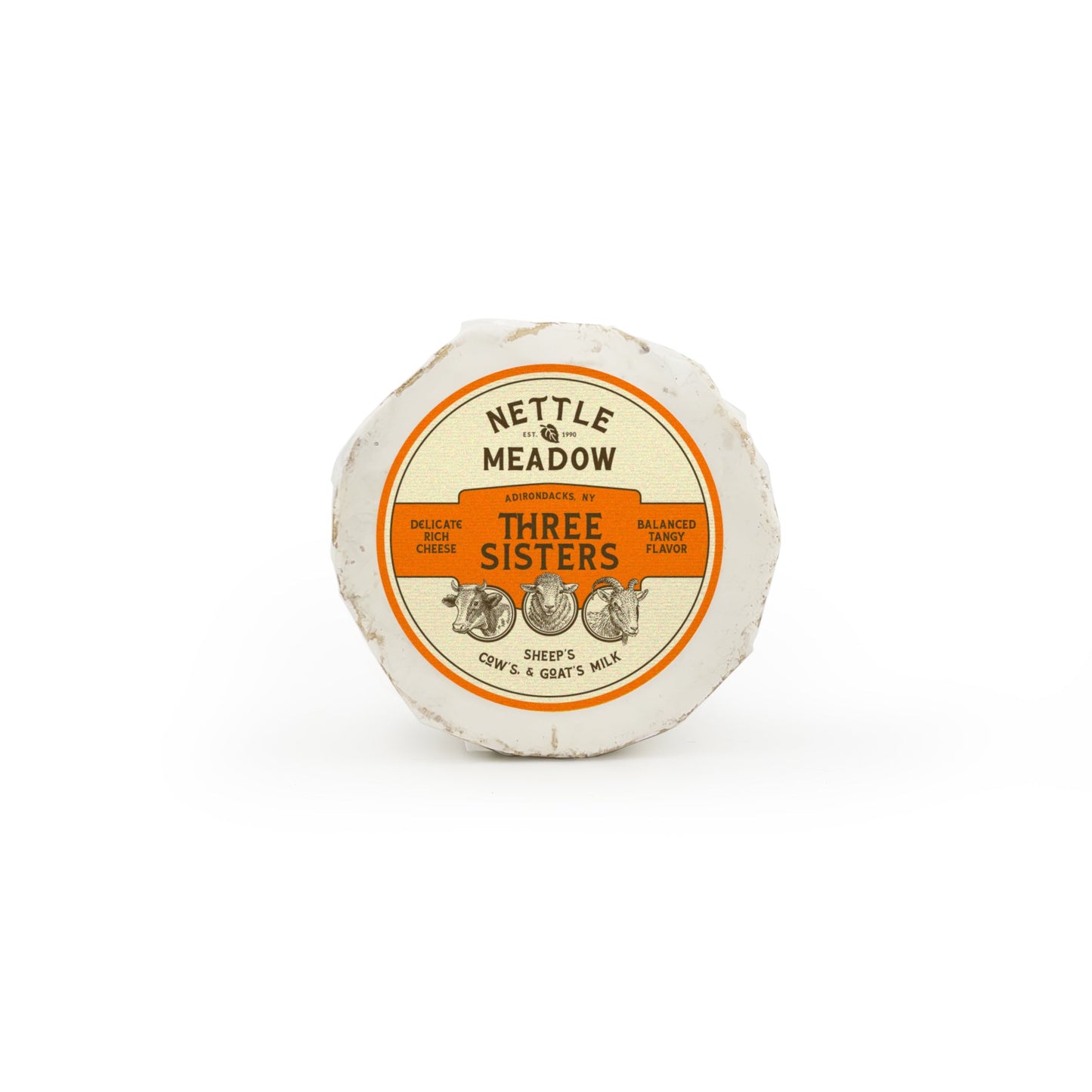 Wholesale Nettle Meadow Three Sisters Bloomy Rind Cheese 6oz- Bulk