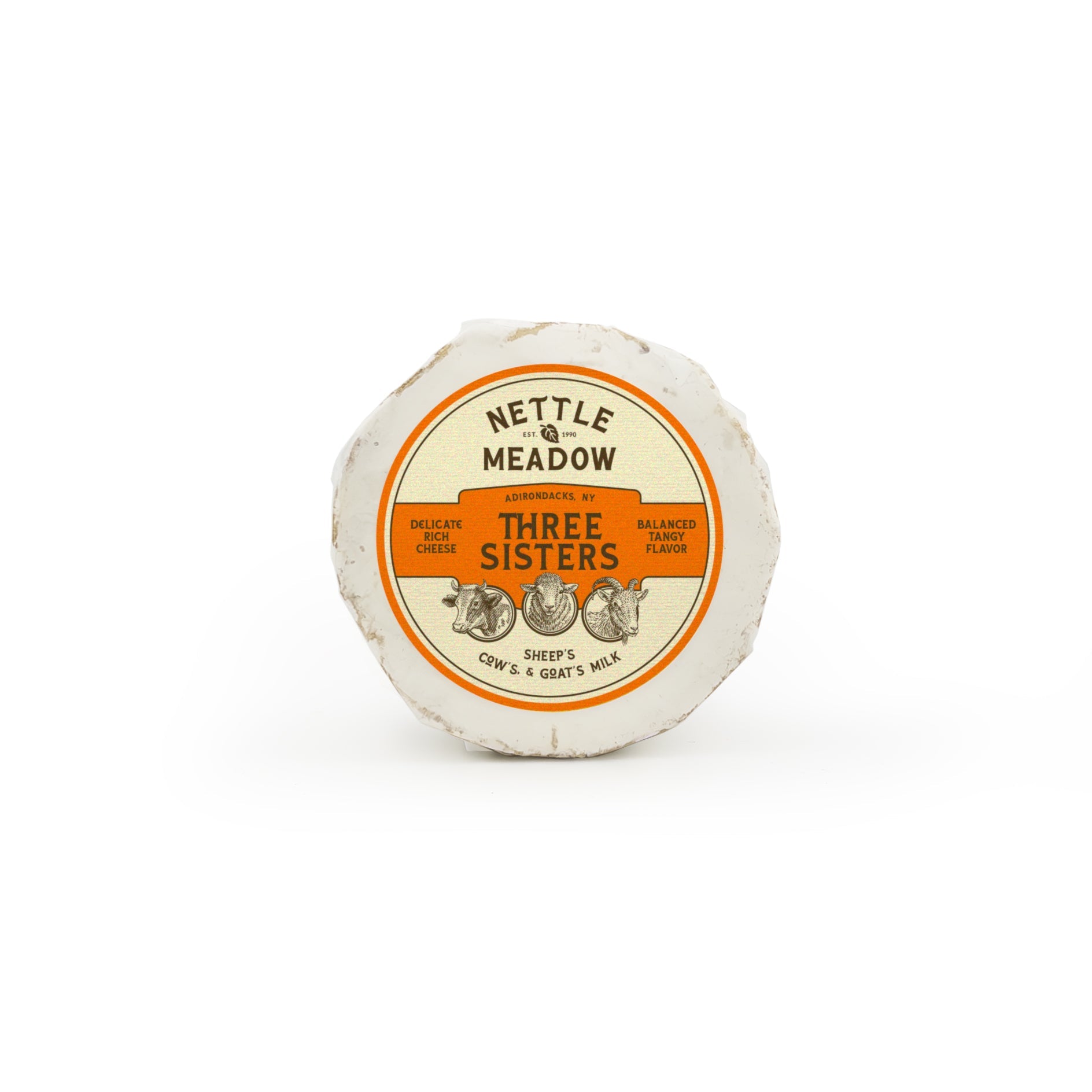 Wholesale Nettle Meadow Three Sisters Bloomy Rind Cheese 6oz- Bulk