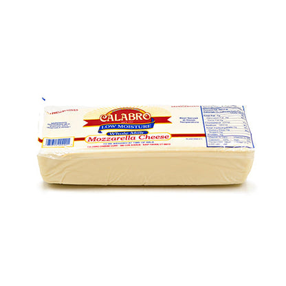 Wholesale Calabro Mozzarella Whole Milk Cheese Loaf 5lb- Bulk
